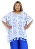 Sarong blouse batik - wit blauw