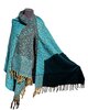 Yak wol sjaal - donker turquoise