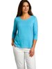 Shirt Amy viscose aqua blauw