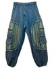 Broek katoen ikat petrol