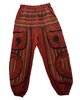 Broek katoen pas ikat rood