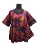Blouse Moza batik - fuchsia