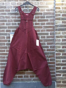 Haremtuinbroek katoen bordeaux