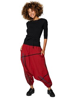 Harembroek katoen rood
