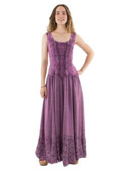 Jurk india lang roze lila