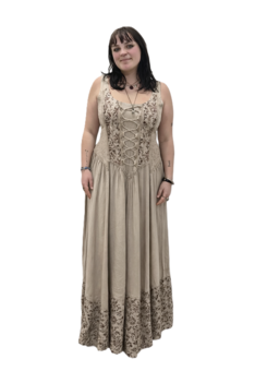 Jurk india lang zand