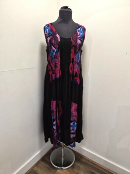 Jurk Kareta zwart fuchsia