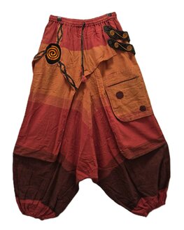 Harembroek 'rokje' blok - rood