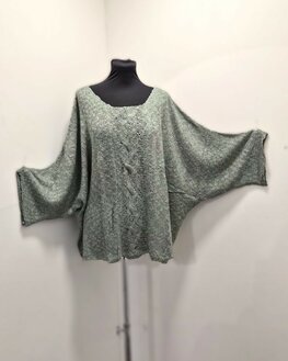 Billy trui Irma kabel - grijs groen