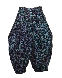 Broek Sindy +10 batik - zwart paars turquoise