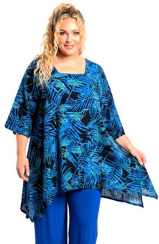 Tuniek Birgit String - Blauw palm