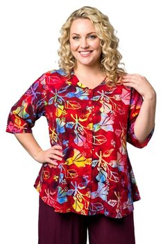 Blouse Dallas - rood geel