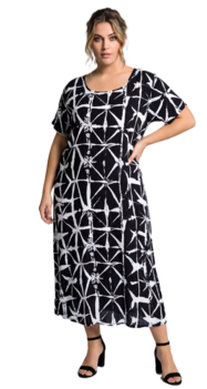 Jurk Helena - zwart wit