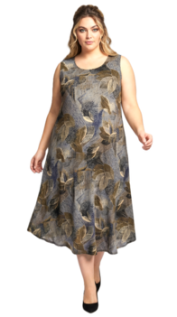 Jurk Lois - blauw bruin