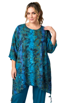 Tuniek Ebony - petrol geel