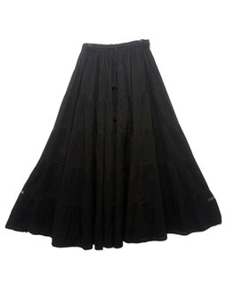 Rok stroken katoen - zwart