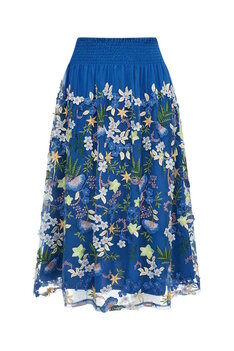 Rok lochy bloem blauw