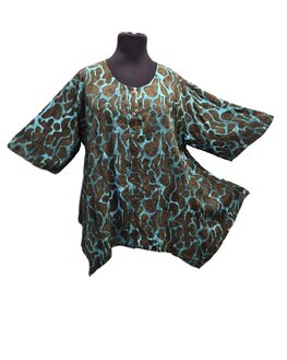 Blouse Wizard batik - bruin mint