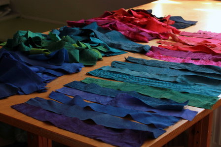 Zijden regenboog sjaal - Liz