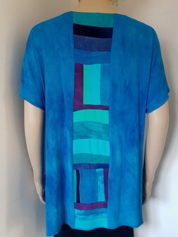 Shirt turquoise patchwork - Liz