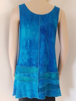 Viscose hemd zeegroen turquoise - Liz