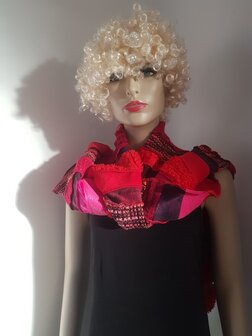 Warme roze rood roestbruine sjaal  - Liz