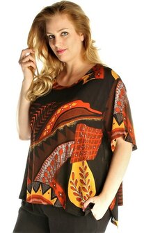 Shirt Havanah bruin oranje