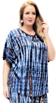 Shirt Joyce blauw ikat