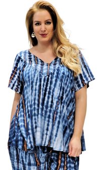 Blouse Jose blauw ikat