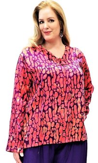 Blouse Jennifer oranje paars