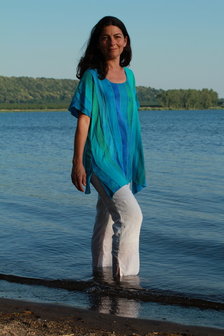 Blouse aqua - Liz