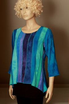 Blouse blauw stroken - Liz