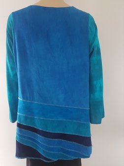 Blouse blauw banen - Liz