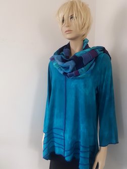 Blouse petrol turquoise - Liz