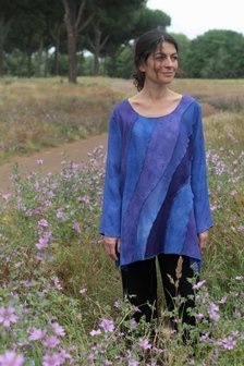 Blouse paars lavendel  - Liz