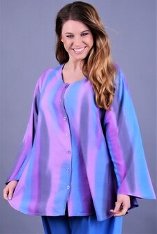 Blouse Costa roze blauw