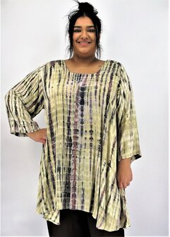 Tuniek Claire XL - Ikat licht geel