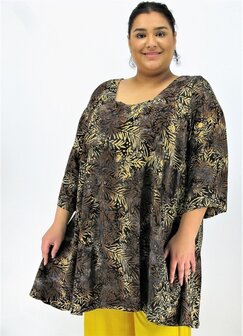 Tuniek Claire XL - Bruin geel