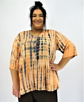 Blouse Dallas - Ikat abrikoos