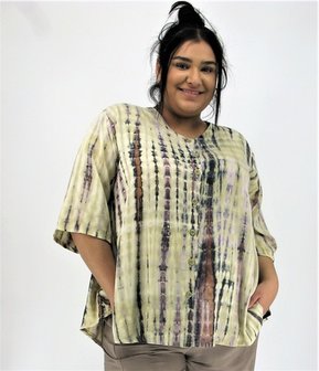 Blouse Dallas - Ikat licht geel