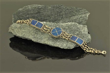 Armband alpaca Lapiz Lazuli - Onix
