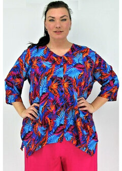 Blouse Hellen blauw roze