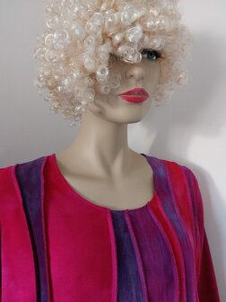 Blouse patchwork fuchsia paars - Liz