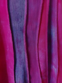 Blouse patchwork fuchsia paars - Liz