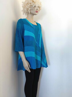 Blauwe blouse lijnen - Liz