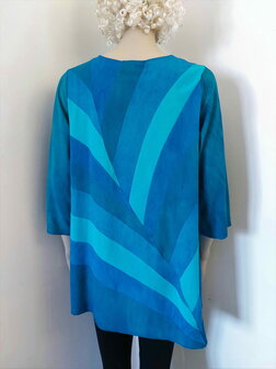 Blauwe blouse lijnen - Liz