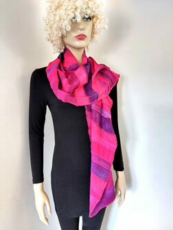 Cyclaam fuchsia viscose sjaal - Liz