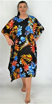 Kaftan zwart bloem 1