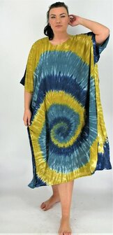 Kaftan geel tiedye