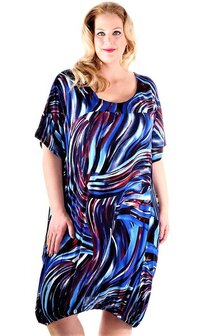 Jurk Ideal blauw golven